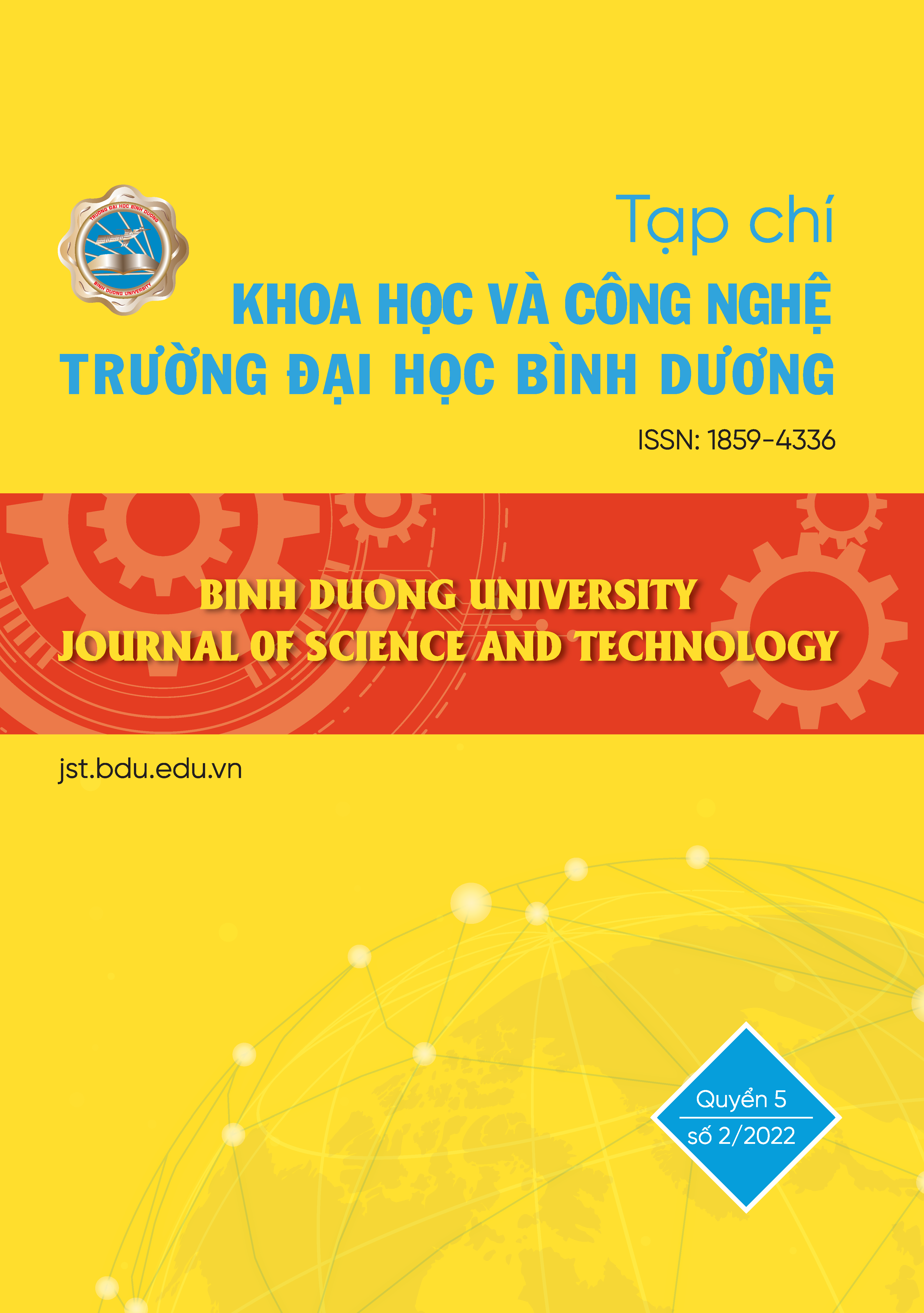 					View Vol. 5 No. 2 (2022): BINH DUONG UNIVERSITY JOURNAL OF SCIENCE AND TECHNOLOGY
				
