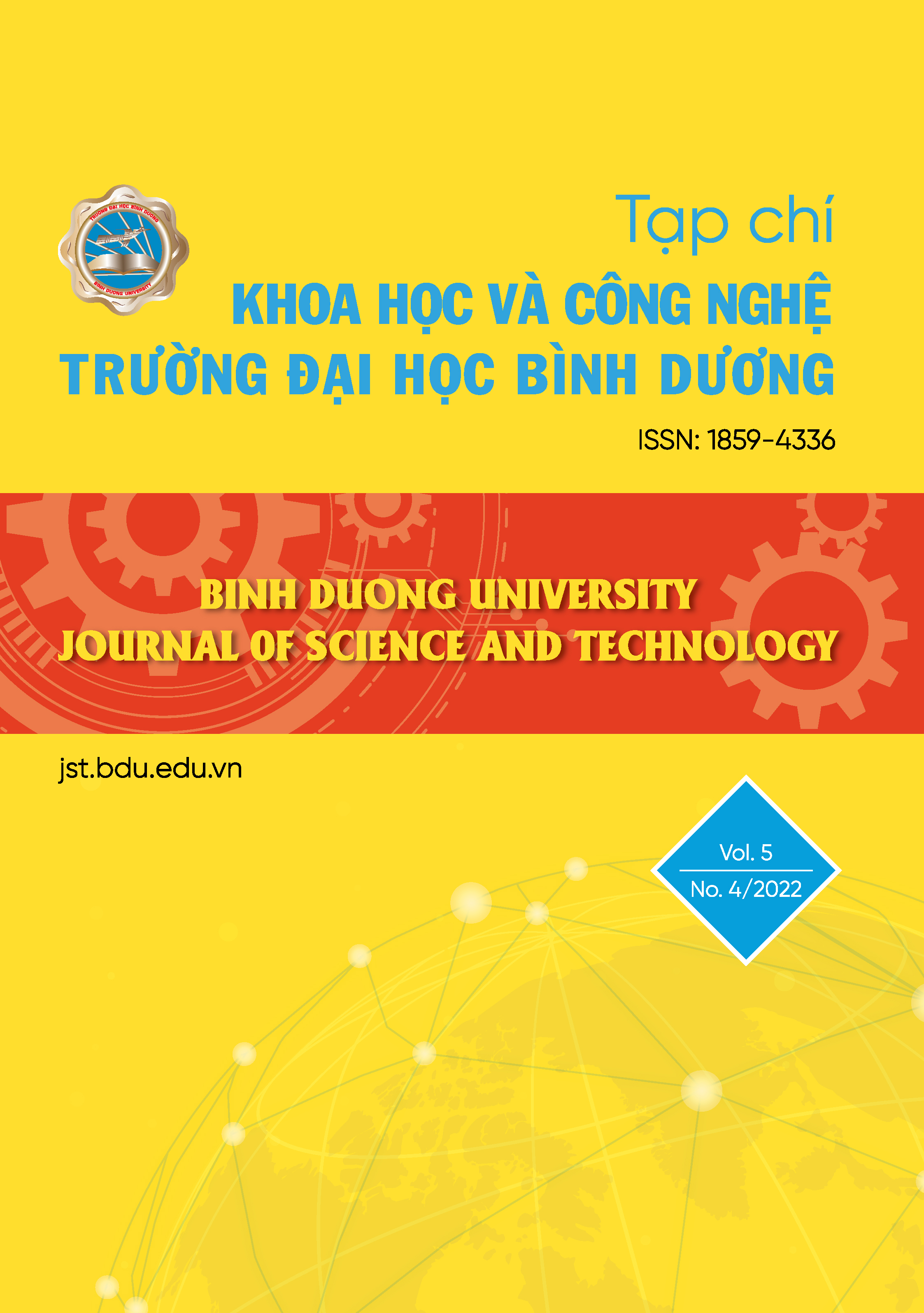 					View Vol. 5 No. 4 (2022): BINH DUONG UNIVERSITY JOURNAL OF SCIENCE AND TECHNOLOGY
				