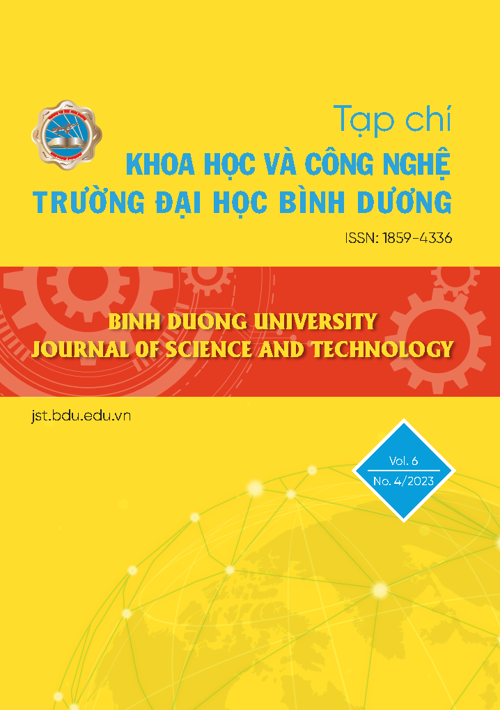 					View Vol. 6 No. 4 (2023): Vol. 6 No. 4 (2023): BINH DUONG UNIVERSITY JOURNAL OF SCIENCE AND TECHNOLOGY
				